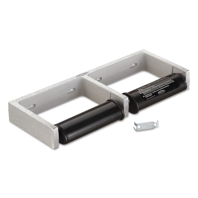 BOBRICK WASHROOM ClassicSeries Toilet Tissue Dispenser for Two Rolls, 12.5 x 4 86 x 1.5, Satin Finish Cast Aluminum (BOB2740)