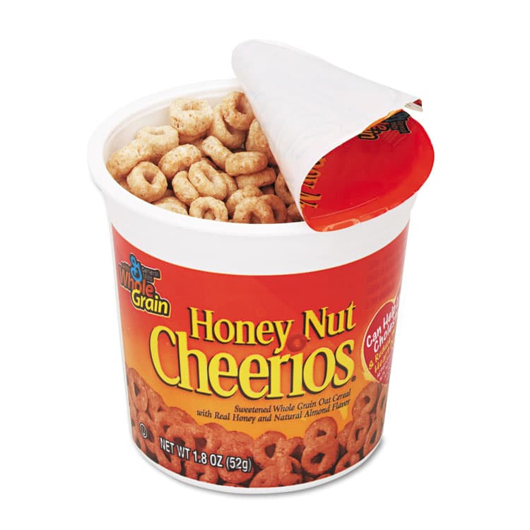 GENERAL MILLS Honey Nut Cheerios Cereal, Single-Serve 1.8 oz Cup, 6/Pack (AVTSN13898) thumbnail 2