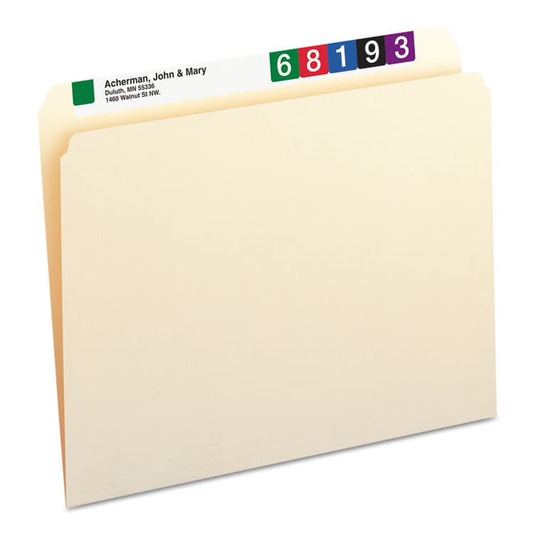 SMEAD MANUFACTURING CO. Manila File Folders, Straight Tabs, Letter Size, 0.75" Expansion, Manila, 100/Box (SMD10300)