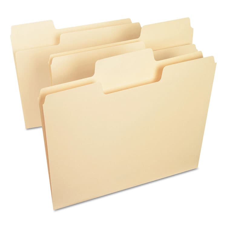 SMEAD MANUFACTURING CO. SuperTab Top Tab File Folders, 1/3-Cut Tabs: Assorted, Letter Size, 0.75" Expansion, 11-pt Manila, 100/Box (SMD10301) thumbnail 3