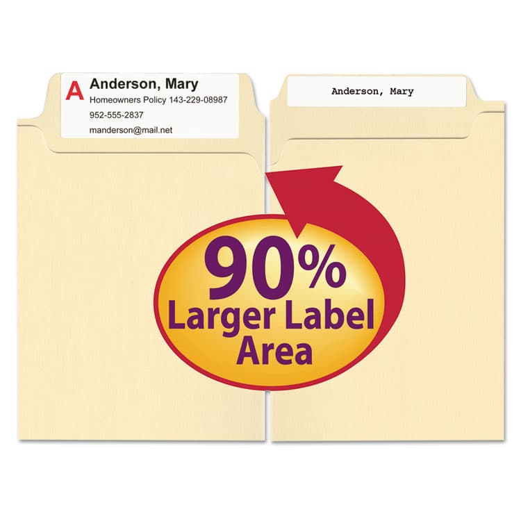SMEAD MANUFACTURING CO. SuperTab Top Tab File Folders, 1/3-Cut Tabs: Assorted, Letter Size, 0.75" Expansion, 11-pt Manila, 100/Box (SMD10301) thumbnail 4