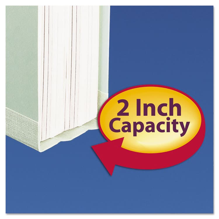 SMEAD MANUFACTURING CO. Expanding Recycled Heavy Pressboard Folders, 1/3-Cut Tabs: Assorted, Legal Size, 2" Expansion, Gray-Green, 25/Box (SMD18234) thumbnail 3