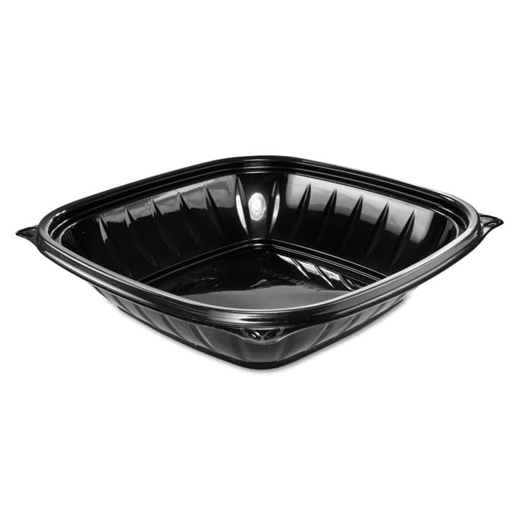 DART PresentaBowls Pro Black Square Bowls, 32 oz, 8.5 x 8.5 x 2, Plastic, 63/Bag, 4 Bags/Carton (DCCB32SB)