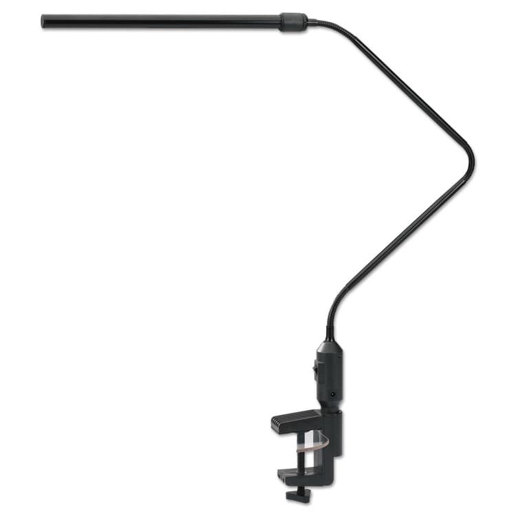 ALERA LED Desk Lamp With Interchangeable Base Or Clamp, 5.13w x 21.75d x 21.75h, Black (ALELED902B)