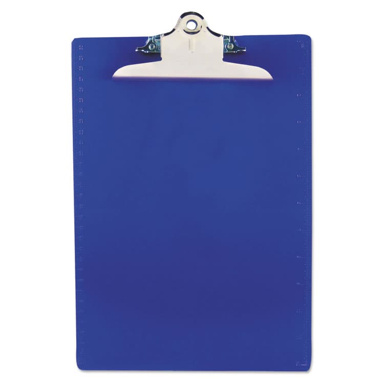 SAUNDERS MFG. CO., . Recycled Plastic Clipboard with Ruler Edge, 1" Clip Capacity, Holds 8.5 x 11 Sheets, Blue (SAU21602)