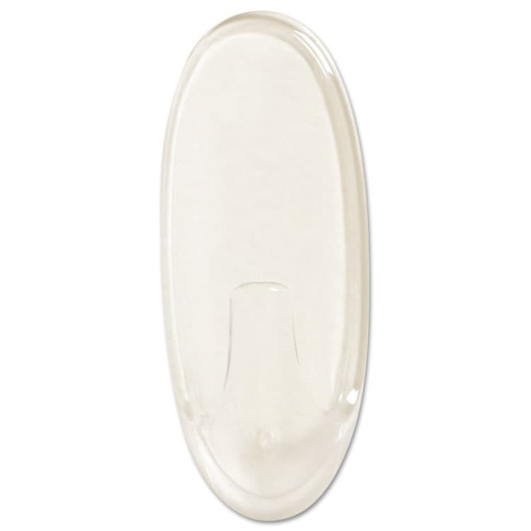 3M/COMMERCIAL TAPE DIV. All Weather Hooks and Strips, Large, Plastic, Clear, 4 lb Capacity, 1 Hook and 2 Strips/Pack (MMM17093CLRAWES) thumbnail 2