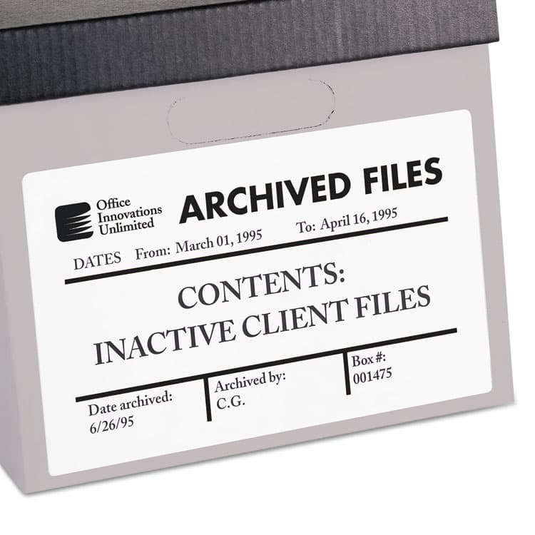 AVERY PRODUCTS CORPORATION Durable Permanent ID Labels with TrueBlock Technology, Laser Printers, 5 x 8.13, White, 2/Sheet, 50 Sheets/Pack (AVE6579) thumbnail 2