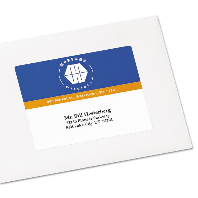 AVERY PRODUCTS CORPORATION Vibrant Laser Color-Print Labels w/ Sure Feed, 3.75 x 4.75, White, 100/PK (AVE6878) thumbnail 2