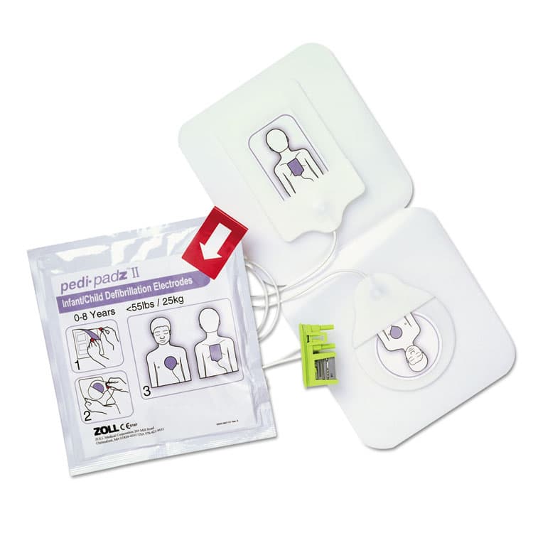 ZOLL MEDICAL CORP Pedi-padz II Defibrillator Pads, Children Up to 8 Years Old, 2-Year Shelf Life (ZOL8900081001)