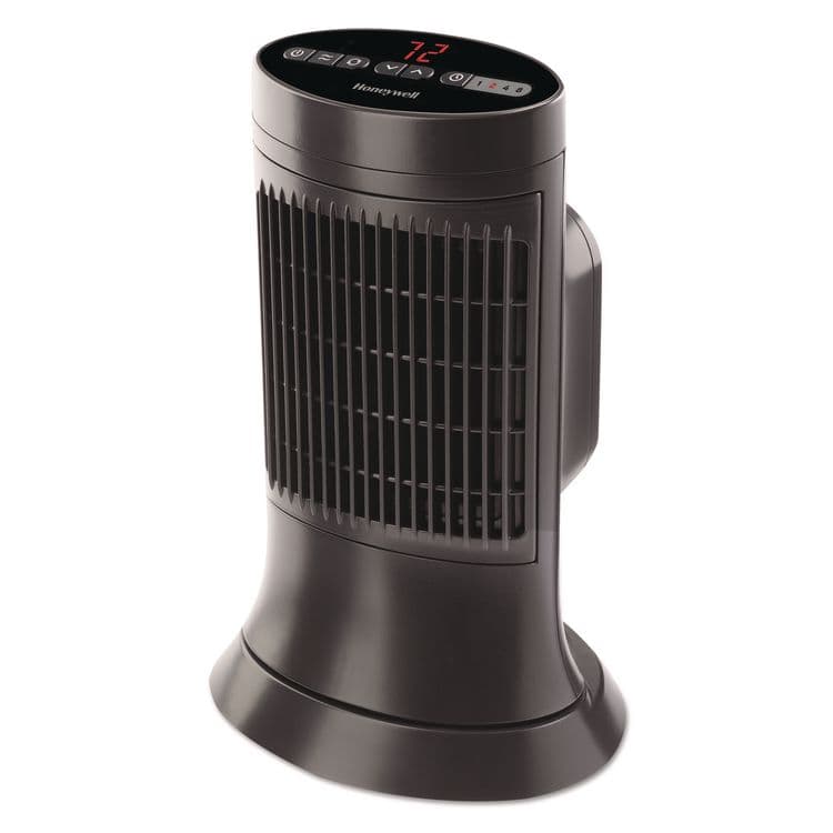 HONEYWELL ENVIRONMENTAL Digital Ceramic Mini Tower Heater, 1,500 W, 10 x 7.63 x 14, Black (HWLHCE311V)