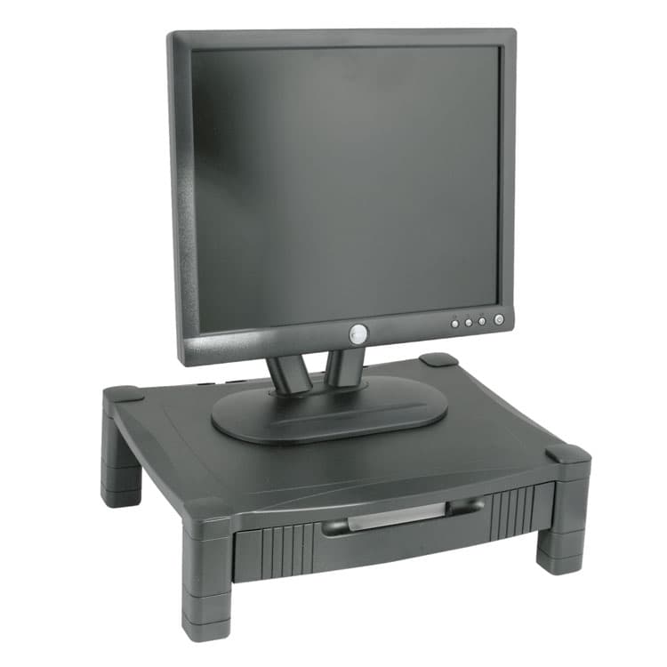KANTEK . Monitor Stand with Drawer, 17" x 13.25" x 3" to 6.5", Black, Supports 50 lbs (KTKMS420) thumbnail 2