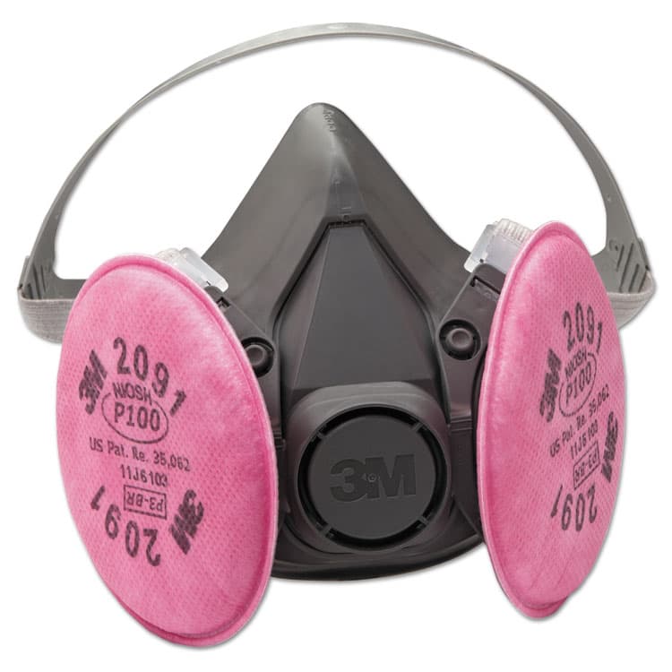 3M/COMMERCIAL TAPE DIV. Half Facepiece Respirator 6000 Series, Reusable, Large (MMM6391)