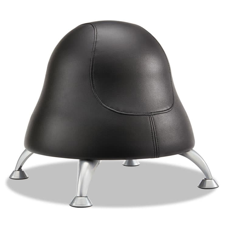 SAFCO PRODUCTS Runtz Ball Chair, Backless, Supports Up to 250 lb, Black Seat, Silver Base (SAF4756BV)