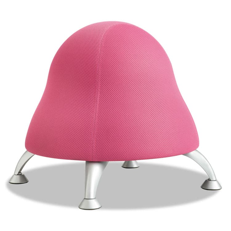 SAFCO PRODUCTS Runtz Ball Chair, Backless, Supports Up to 250 lb, Bubble Gum Pink Seat, Silver Base (SAF4755PI)
