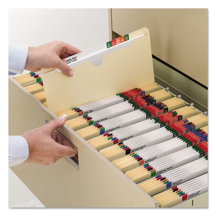 SMEAD MANUFACTURING CO. 100% Recycled Top Tab File Jackets, Straight Tab, Letter Size, Manila, 50/Box (SMD75605) thumbnail 4