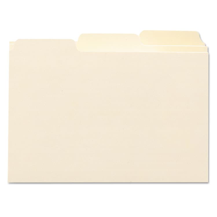 SMEAD MANUFACTURING CO. Manila Card Guides, 1/3-Cut Top Tab, Blank, 4 x 6, Manila, 100/Box (SMD56030)