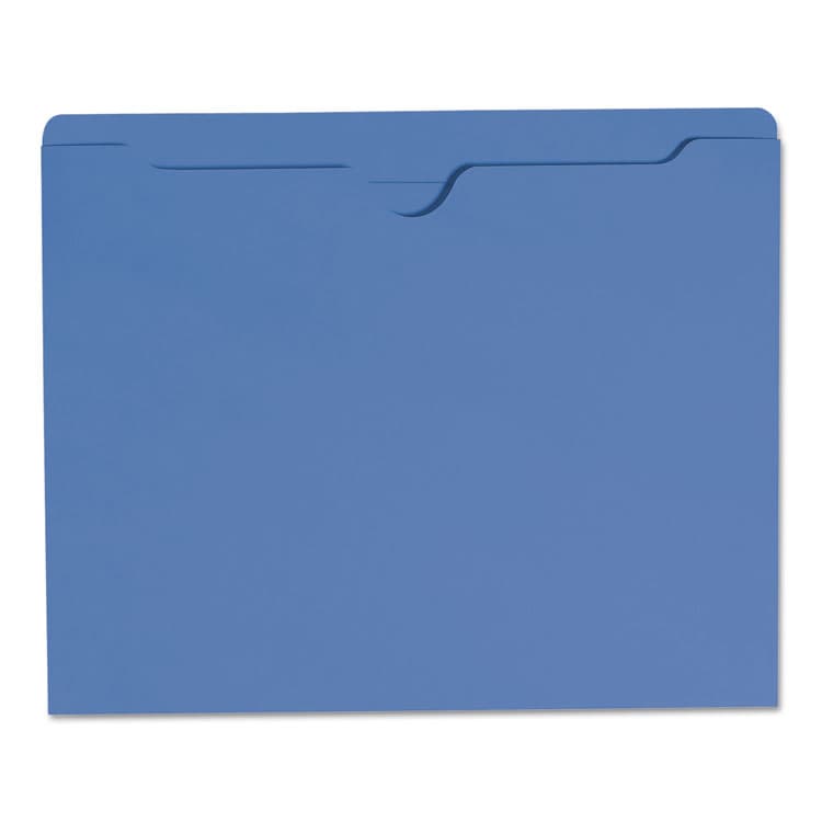SMEAD MANUFACTURING CO. Colored File Jackets with Reinforced Double-Ply Tab, Straight Tab, Letter Size, Blue, 100/Box (SMD75502) thumbnail 3