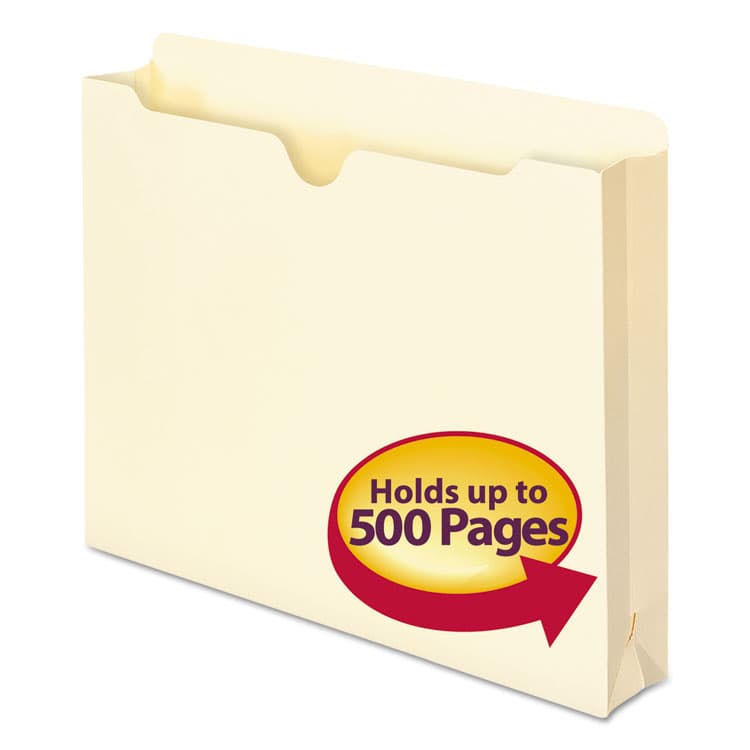 SMEAD MANUFACTURING CO. Manila File Jackets, 1-Ply Straight Tab, Letter Size, Manila, 50/Box (SMD75470)