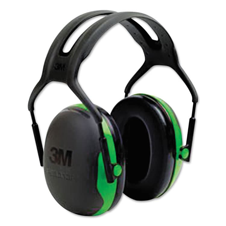 3M/COMMERCIAL TAPE DIV. PELTOR X Series Earmuffs, Model X1A, 22 dB NRR, Black/Green (MMMX1A)