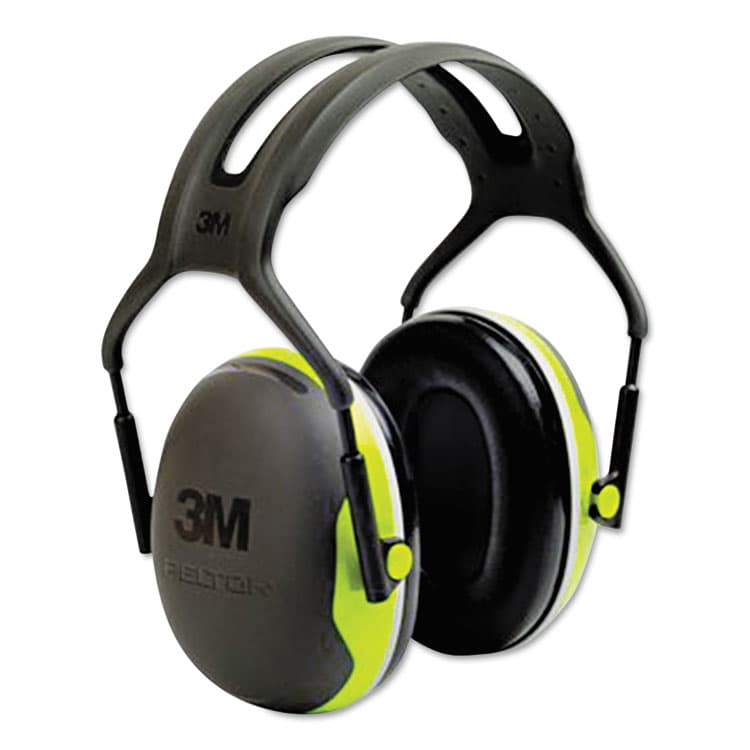 3M/COMMERCIAL TAPE DIV. PELTOR X Series Earmuffs, Model X4A, 27 dB NRR, Black/Chartreuse (MMMX4A)