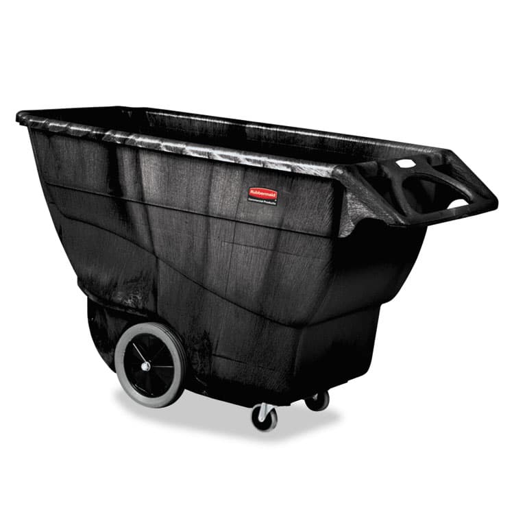 RUBBERMAID COMMERCIAL PROD. 1 cu yd Structural Foam Tilt Truck, Heavy Duty, 2,100 lb Capacity, Black (RCP9T16BLA)