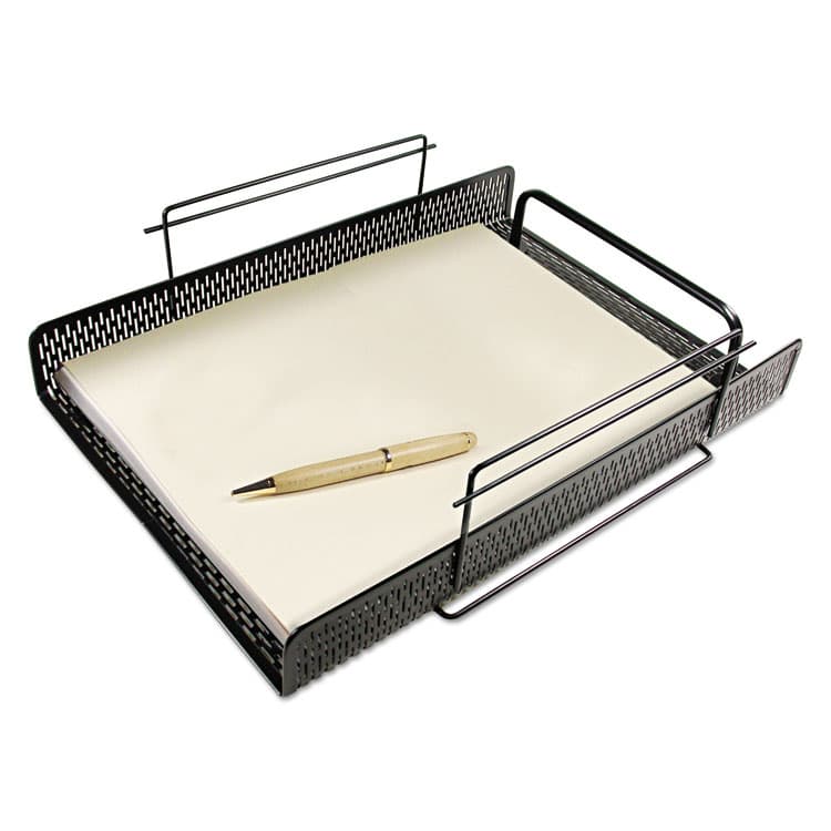 ARTISTIC LLC Urban Collection Punched Metal Letter Tray, 1 Section, Letter Size Files, 10" x 13.75" x 3.5", Black (AOPART20002)