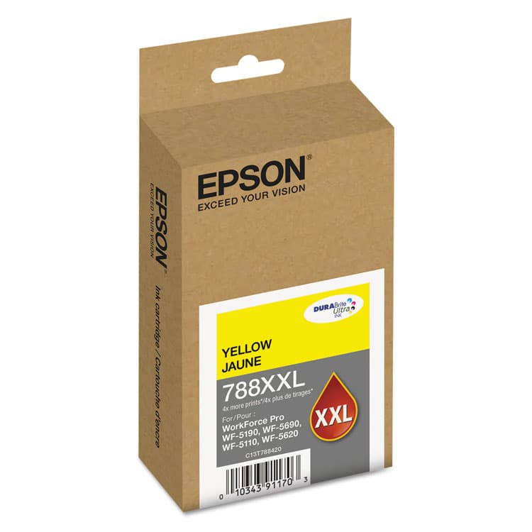 EPSON AMERICA, . T788XXL420 (788XXL) DURABrite Ultra XL PRO High-Yield Ink, Yellow (EPST788XXL420) thumbnail 2