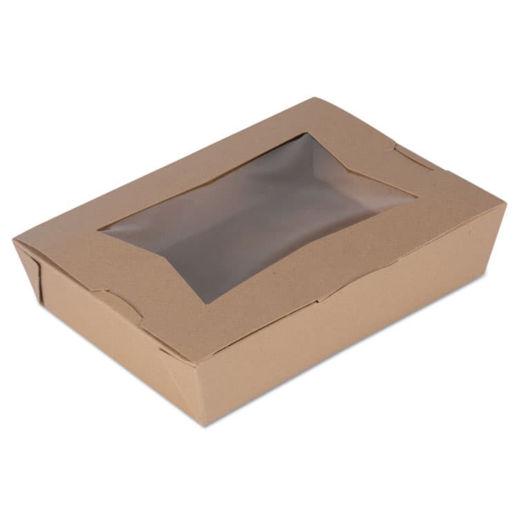 SOUTHERN CHAMPION TRAY ChampPak Window Carryout Boxes, #2, 7.75 x 5.5 x 1.88, Brown, Paper, 200/Carton (SCH07320)