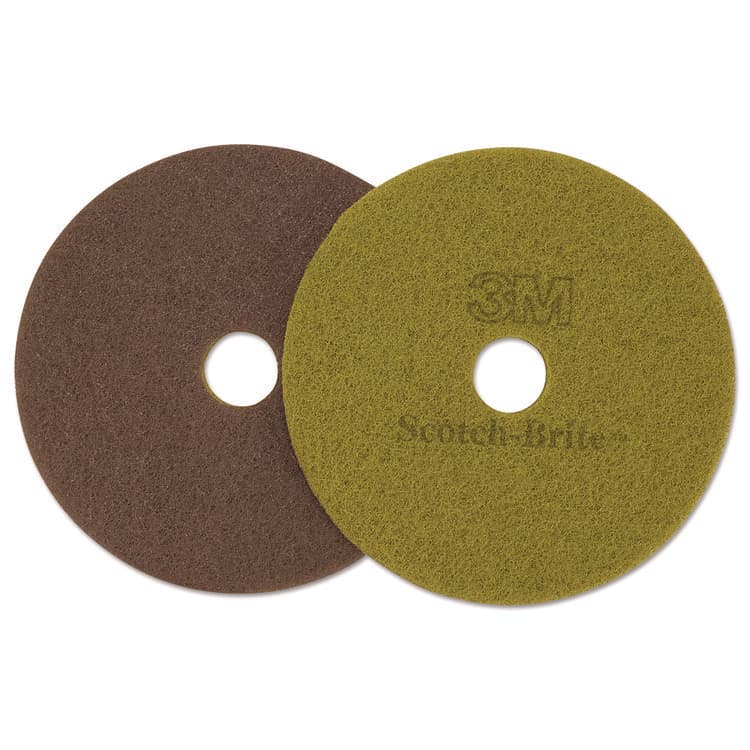 3M/COMMERCIAL TAPE DIV. Diamond Floor Pads, 17" Diameter, Sienna, 5/Carton (MMM10047)