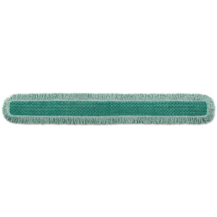 RUBBERMAID COMMERCIAL PROD. HYGEN Dust Mop Heads With Fringe, Green, 60", Microfiber, Cut-End (RCPQ460GRE)