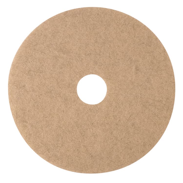 3M/COMMERCIAL TAPE DIV. Ultra High-Speed Natural Blend Floor Burnishing Pads 3500, 19" Diameter, Tan, 5/Carton (MMM19007)