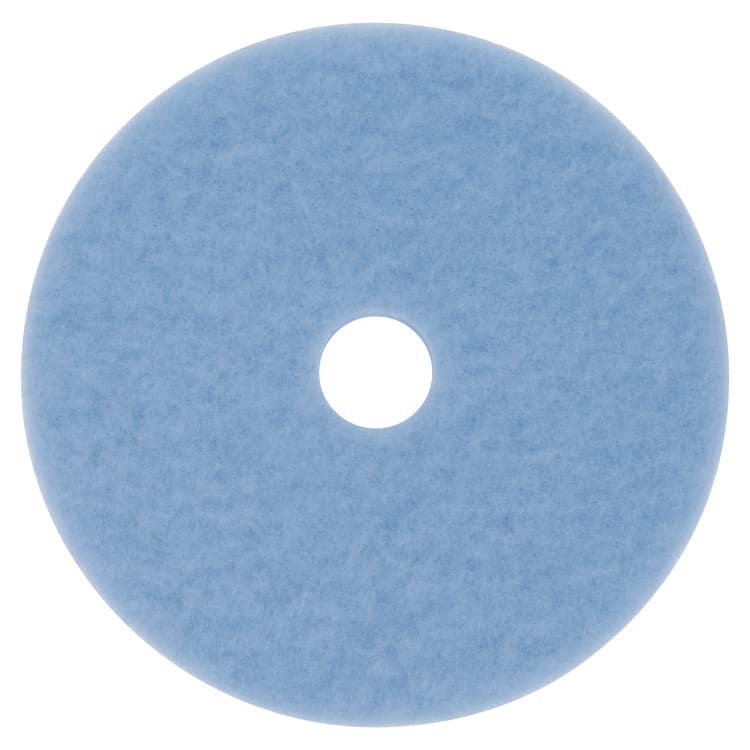 3M/COMMERCIAL TAPE DIV. Hi-Performance Burnish Pad 3050, 17" Diameter, Sky Blue, 5/Carton (MMM59826)