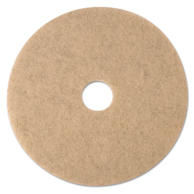 3M/COMMERCIAL TAPE DIV. Ultra High-Speed Natural Blend Floor Burnishing Pads 3500, 21" Diameter, Tan, 5/Carton (MMM19009)