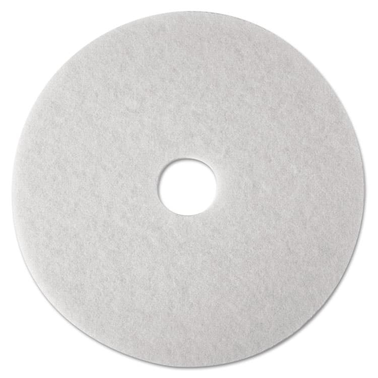 3M/COMMERCIAL TAPE DIV. Low-Speed Super Polishing Floor Pads 4100, 27" Diameter, White, 5/Carton (MMM20313)