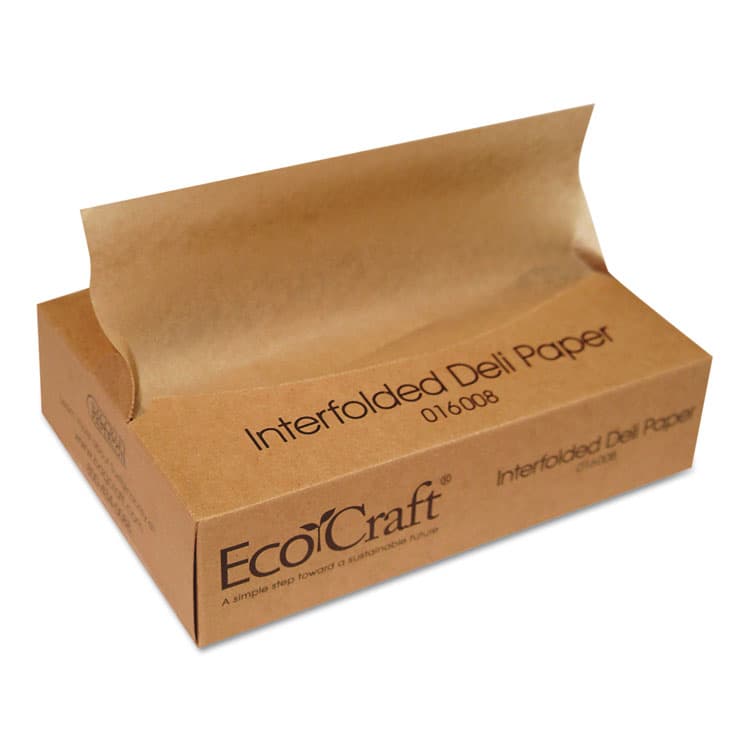 BAGCRAFT EcoCraft Interfolded Soy Wax Deli Sheets, 8 x 10.75, 500/Box, 12 Boxes/Carton (BGC016008) thumbnail 2