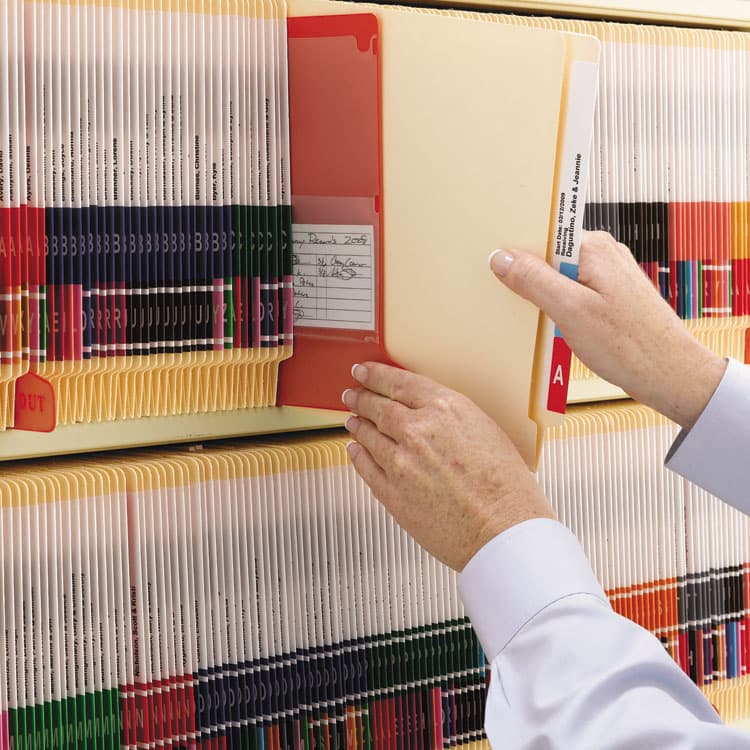 SMEAD MANUFACTURING CO. Recycled Manila End Tab Fastener Folders, Straight Tab, Expands 0.75", 2 Fasteners, Letter Size, Manila, 50/Box (SMD34160) thumbnail 4