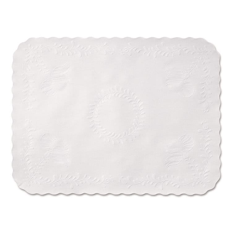 HOFFMASTER Scalloped Edge Traymat, Smooth Surface, 16.63" x 12.75", White, 1,000/Carton (HFMTC8704471)