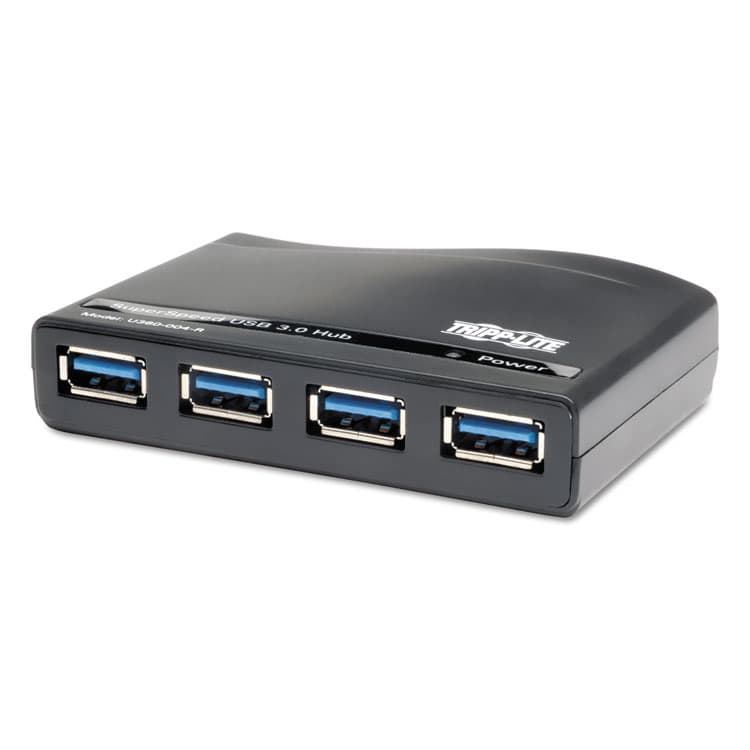 EATON CORPORATION USB 3.0 SuperSpeed Hub, 4 Ports, Black (TRPU360004R)
