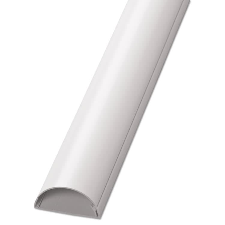 D-LINE Decorative Desk Cord Cover, 60" x 2" x 1" Cover, White (DLNR5FT5025W)