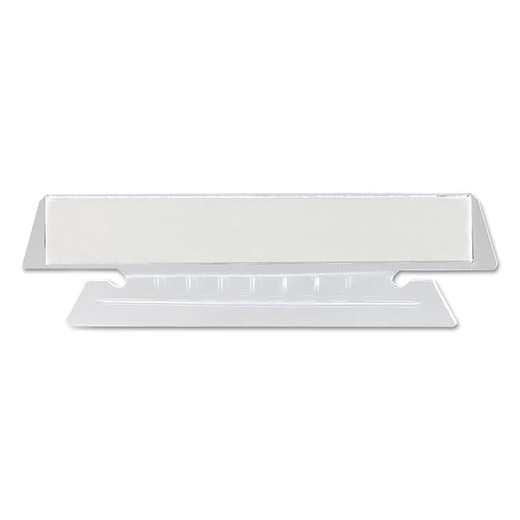 SMEAD MANUFACTURING CO. Poly Index Tabs and Inserts For Hanging File Folders, 1/3-Cut, White/Clear, 3.5" Wide, 25/Pack (SMD64615) thumbnail 2