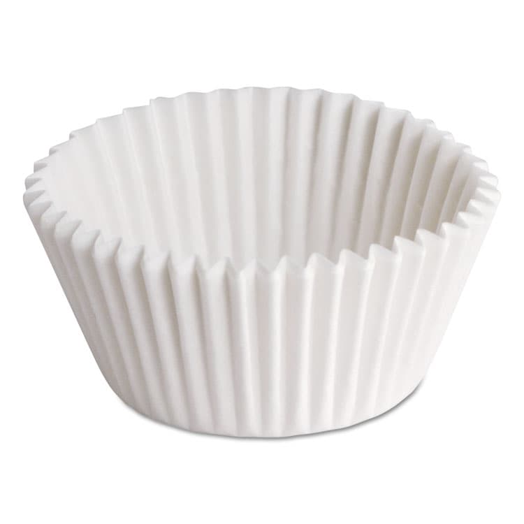 HOFFMASTER Fluted Bake Cups, 0.75 oz, 1.25 x 0.88 x 0.88, White, Paper, 500/Pack, 20 Packs/Carton (HFMBL1143)