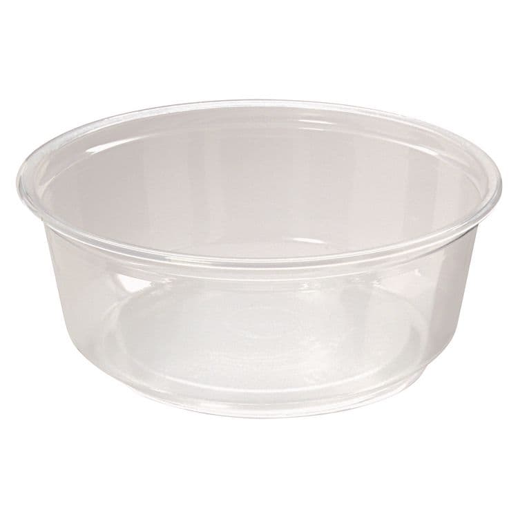 FABRI-KAL Microwavable Deli Containers, 8 oz, 4.6" Diameter x 1.8" h, Clear, Plastic, 500/Carton (FABPK8SC)