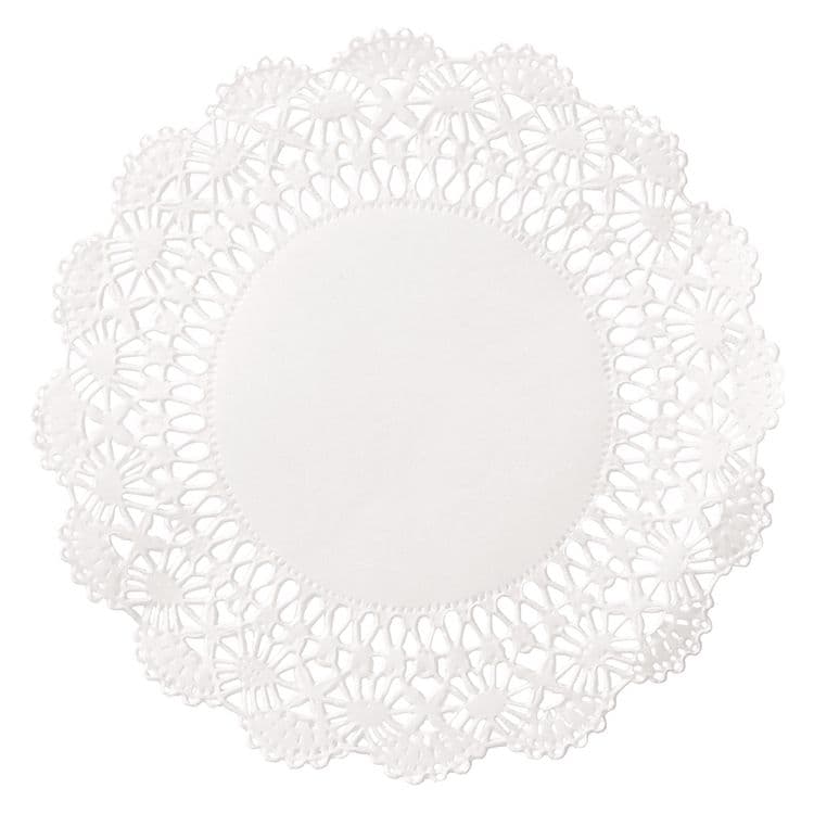 HOFFMASTER Cambridge Lace Doilies, Round, 10", White, 1,000/Carton (HFM500238)