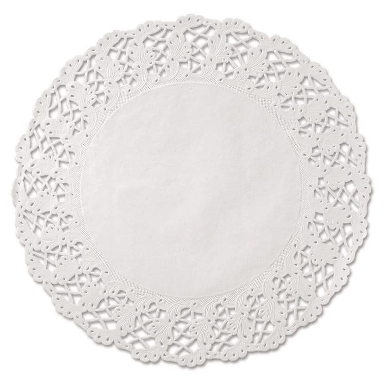 HOFFMASTER Kenmore Lace Doilies, Round, 16.5", White, 500/Carton (HFM500260)