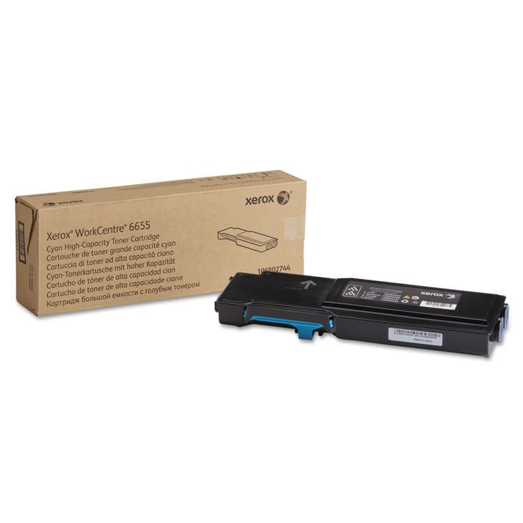 XEROX CORP. 106R02744 Toner, 7,500 Page-Yield, Cyan (XER106R02744)