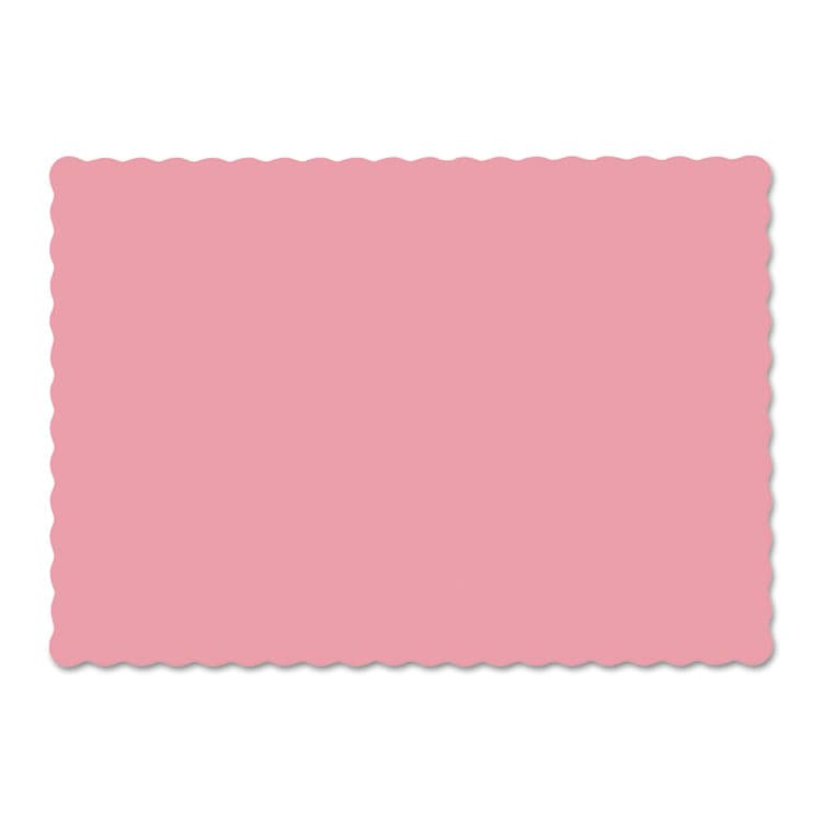 HOFFMASTER Placemats, Smooth Surface, Scalloped Edges, 13.5" x 9.5", Dusty Rose, 1,000/Carton (HFM310525)