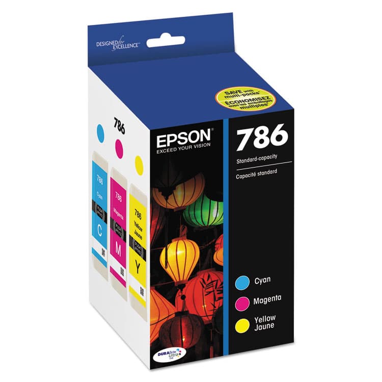 EPSON AMERICA, . T786520-S (786) DURABrite Ultra Ink, Cyan/Magenta/Yellow (EPST786520S)