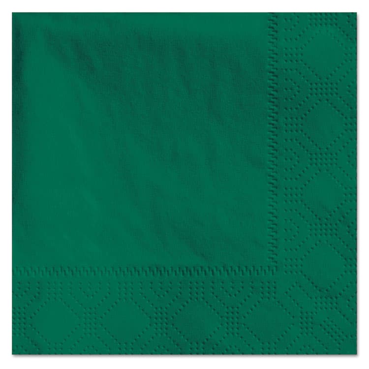 HOFFMASTER Beverage Napkins, 2-Ply, 9.5 x 9.5, Hunter Green, 1,000/Carton (HFM180337)