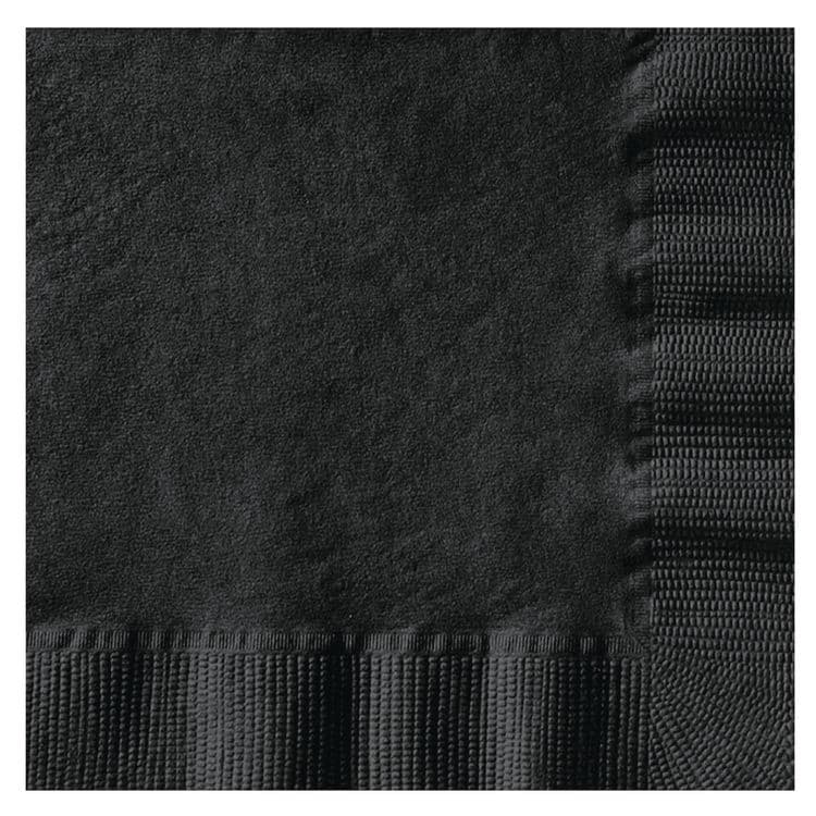 HOFFMASTER Embossed Beverage Napkins, 1-Ply, 10 x 10, Black, 1,000/Carton (HFM020212)