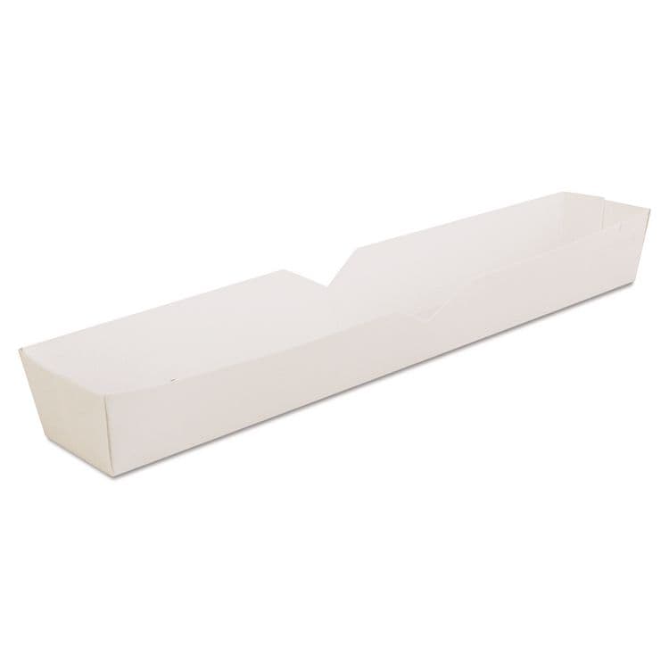 SOUTHERN CHAMPION TRAY Footlong Hot Dog Tray, 10.25 x 1.5 x 1.25, White, Paper, 500/Carton (SCH0711)
